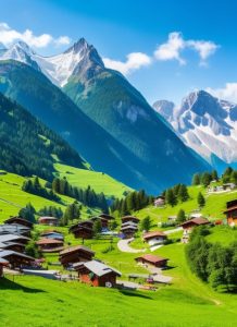 Malerischen Dorf in den Alpen